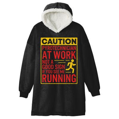 Pyrotechnician Funny Humorous Pyro Technician Hooded Wearable Blanket