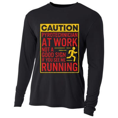 Pyrotechnician Funny Humorous Pyro Technician Cooling Performance Long Sleeve Crew