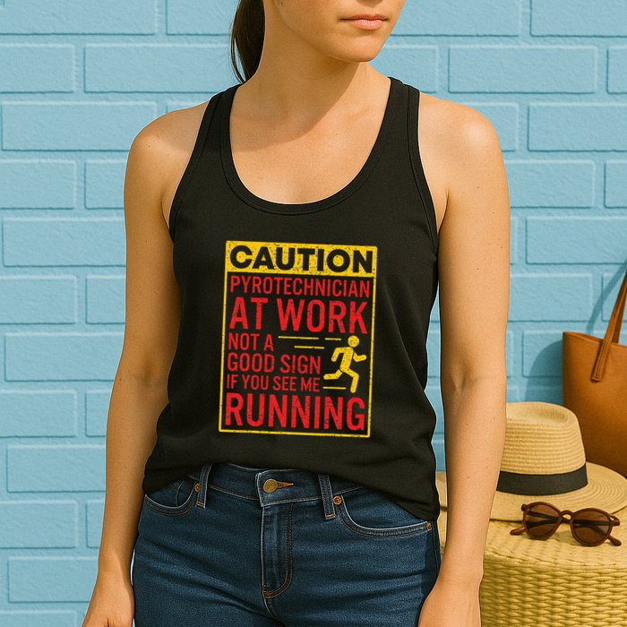 Pyrotechnician Funny Humorous Pyro Technician Womens Tank Top