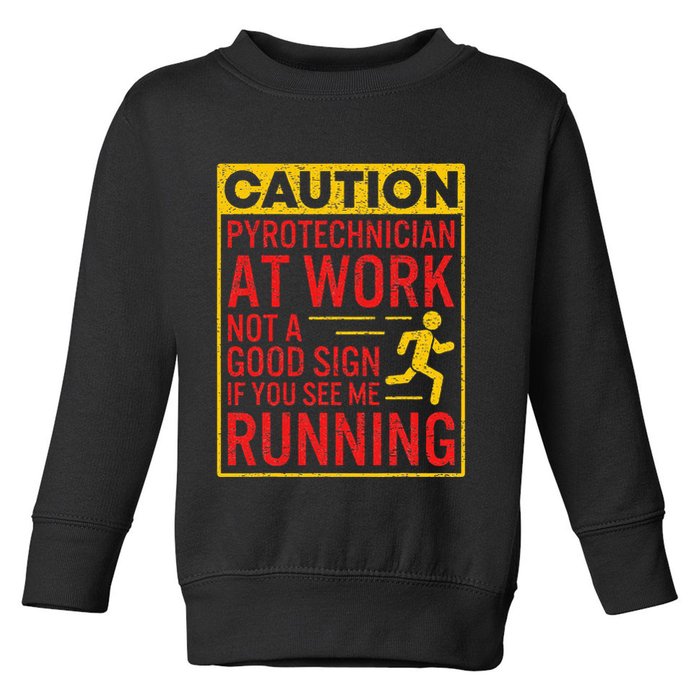 Pyrotechnician Funny Humorous Pyro Technician Toddler Sweatshirt
