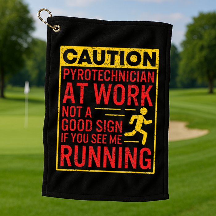 Pyrotechnician Funny Humorous Pyro Technician Golf Towel