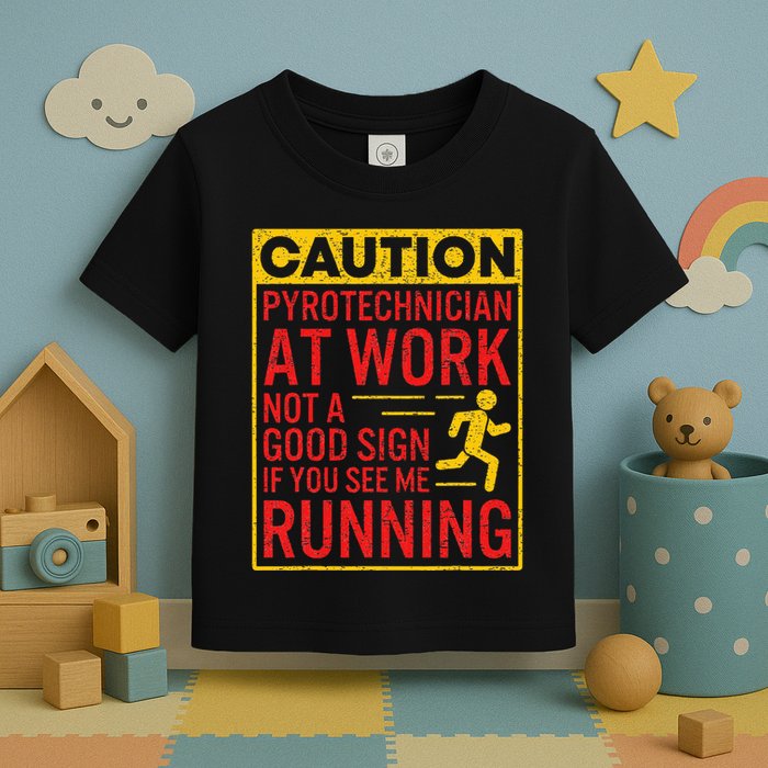 Pyrotechnician Funny Humorous Pyro Technician Toddler T-Shirt