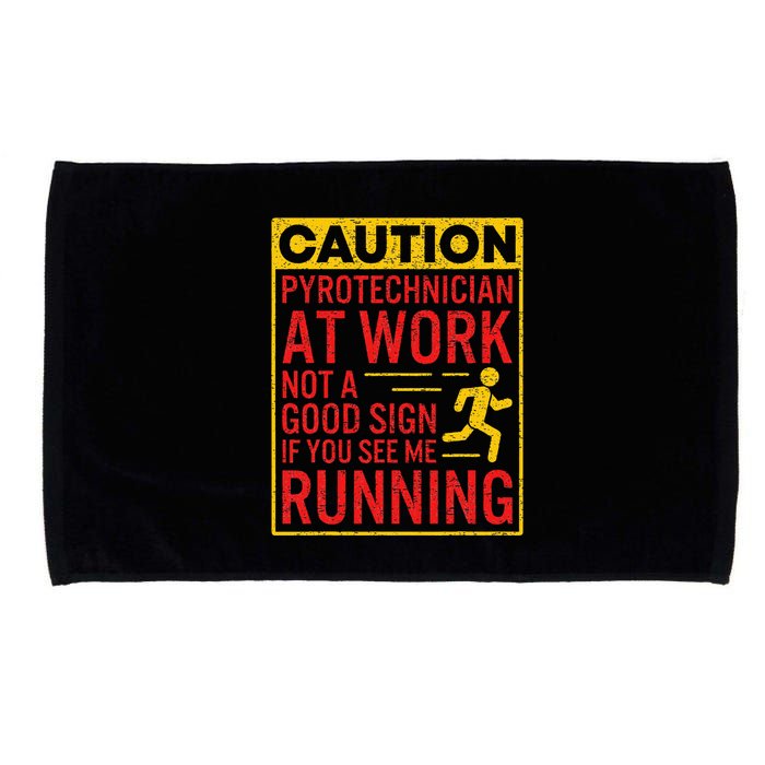 Pyrotechnician Funny Humorous Pyro Technician Microfiber Hand Towel