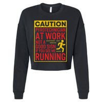 Pyrotechnician Funny Humorous Pyro Technician Cropped Pullover Crew