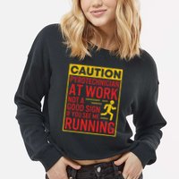 Pyrotechnician Funny Humorous Pyro Technician Cropped Pullover Crew
