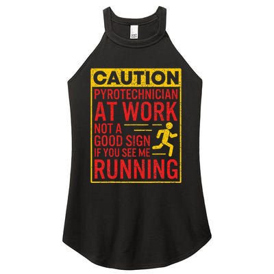 Pyrotechnician Funny Humorous Pyro Technician Women's Perfect Tri Rocker Tank