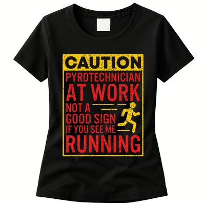 Pyrotechnician Funny Humorous Pyro Technician Womens T-Shirt