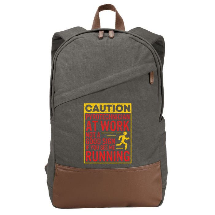Pyrotechnician Funny Humorous Pyro Technician Cotton Canvas Backpack