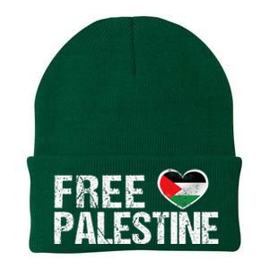 Palestine Flag heart Free Palestine Knit Cap Winter Beanie