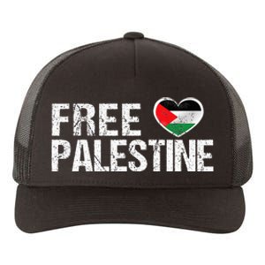 Palestine Flag heart Free Palestine Yupoong Adult 5-Panel Trucker Hat