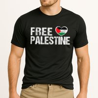 Palestine Flag heart Free Palestine Cooling Performance Crew T-Shirt