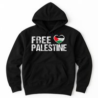 Palestine Flag heart Free Palestine Hoodie