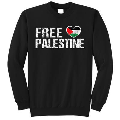 Palestine Flag heart Free Palestine Sweatshirt