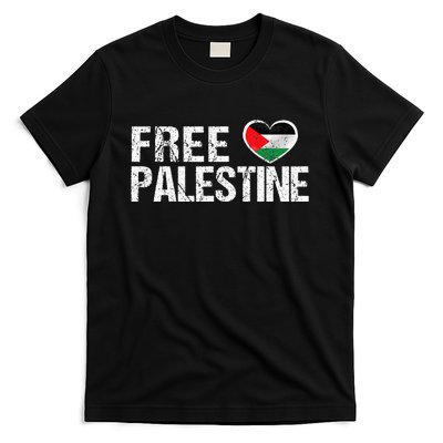 Palestine Flag heart Free Palestine T-Shirt