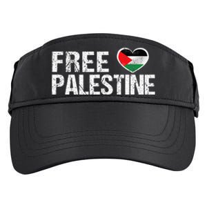 Palestine Flag heart Free Palestine Adult Drive Performance Visor