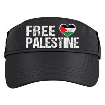 Palestine Flag heart Free Palestine Adult Drive Performance Visor