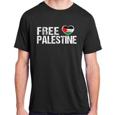 Palestine Flag heart Free Palestine Adult ChromaSoft Performance T-Shirt