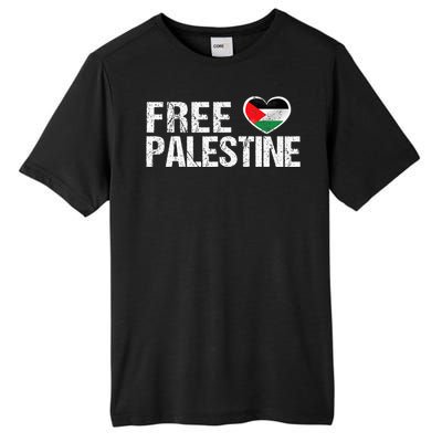 Palestine Flag heart Free Palestine Tall Fusion ChromaSoft Performance T-Shirt