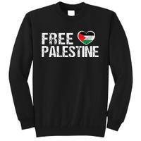 Palestine Flag heart Free Palestine Tall Sweatshirt