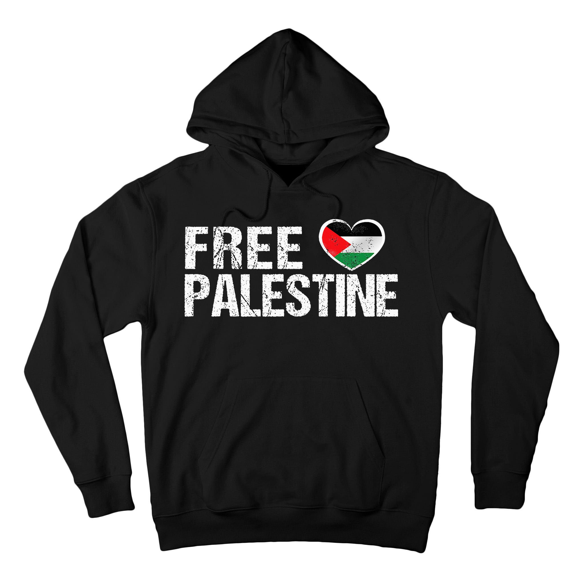 Palestine Flag heart Free Palestine Tall Hoodie