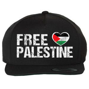 Palestine Flag heart Free Palestine Wool Snapback Cap