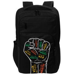 Power Fist Hand Inspiring Black Leaders Black History Impact Tech Backpack