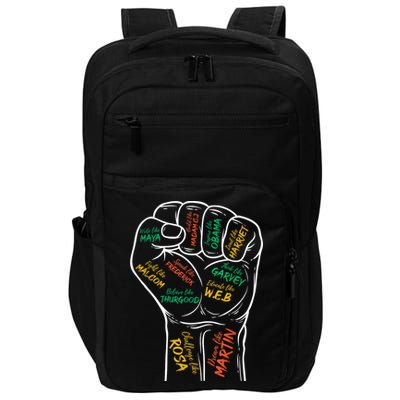 Power Fist Hand Inspiring Black Leaders Black History Impact Tech Backpack