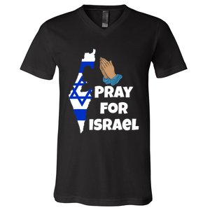 Pray For Israel I Stand With Israel Israel War V-Neck T-Shirt