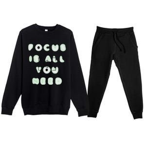 Photographer Focus Is All You Need Camera Lovers Gifts Premium Crewneck Sweatsuit Set