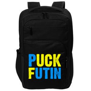 Puck Futin I Stand With Ukraine Lover Ukrainian Flag Gift Impact Tech Backpack