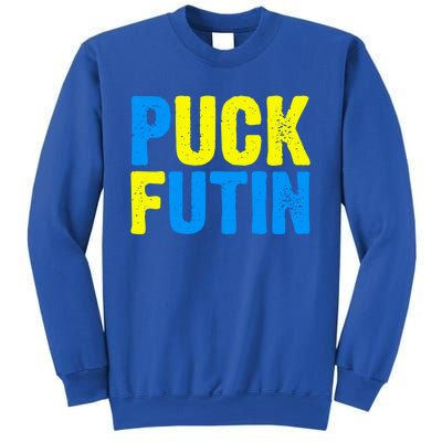 Puck Futin I Stand With Ukraine Lover Ukrainian Flag Gift Sweatshirt