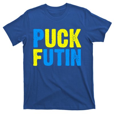 Puck Futin I Stand With Ukraine Lover Ukrainian Flag Gift T-Shirt