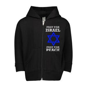 Pray For Israel Peace Toddler Zip Fleece Hoodie