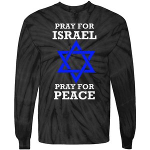 Pray For Israel Peace Tie-Dye Long Sleeve Shirt