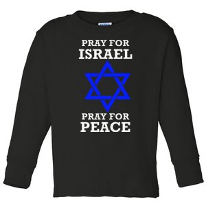 Pray For Israel Peace Toddler Long Sleeve Shirt