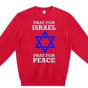 Pray For Israel Peace Premium Crewneck Sweatshirt