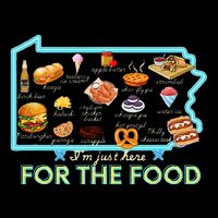 Pennsylvania Foods IM Just Here For The Food Pa Snack Map Backpack