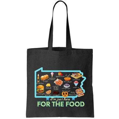 Pennsylvania Foods IM Just Here For The Food Pa Snack Map Bag