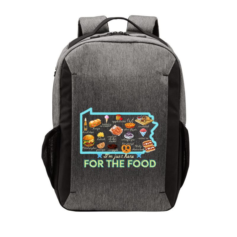 Pennsylvania Foods IM Just Here For The Food Pa Snack Map Vector Backpack