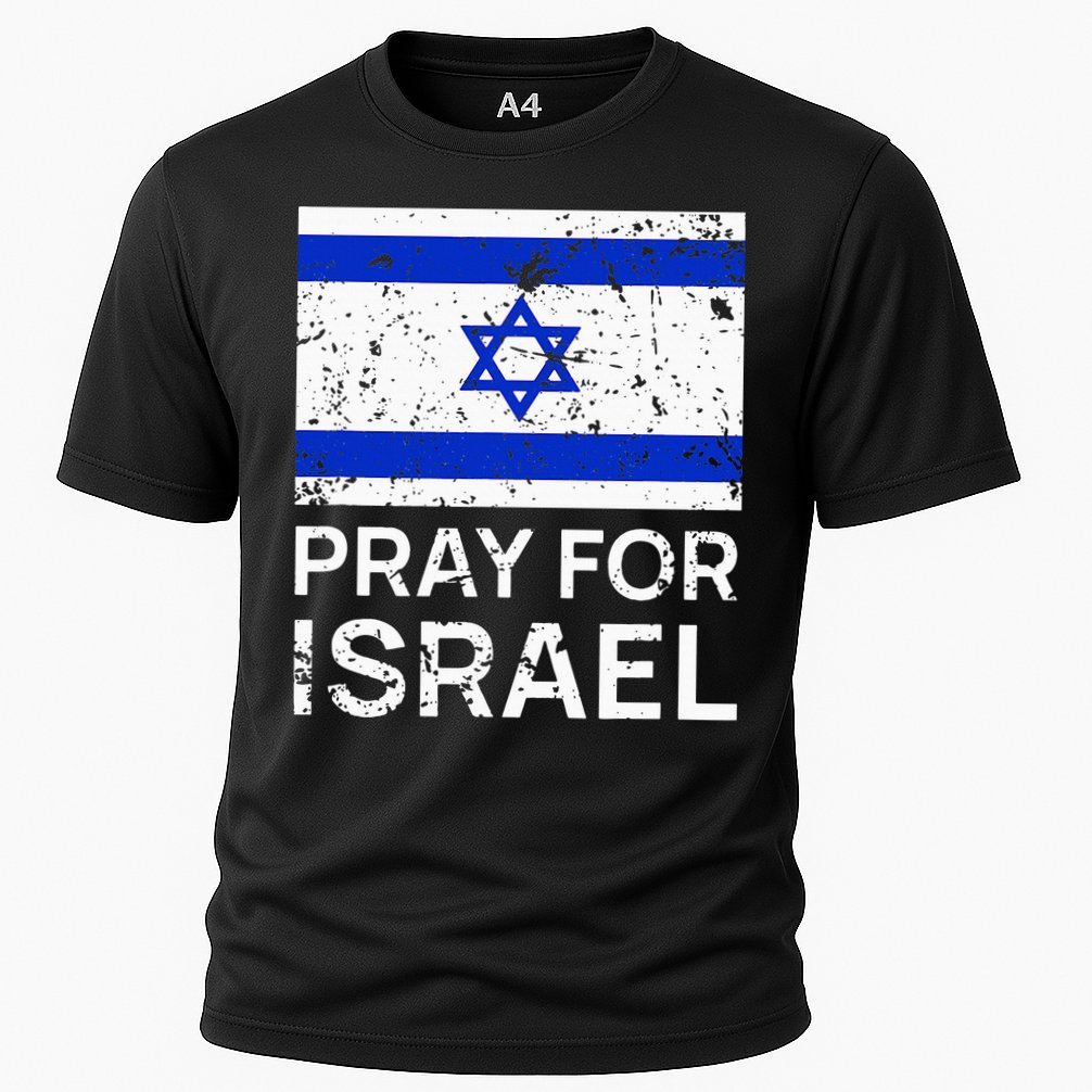 Pray for Israel 2021 Praying for Israeli Flag Cooling Performance Crew T-Shirt