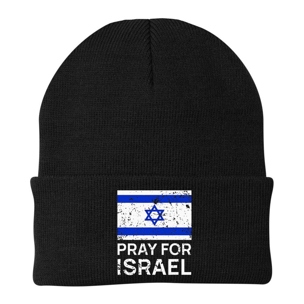 Pray for Israel 2021 Praying for Israeli Flag Beanie