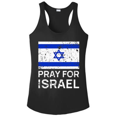 Pray for Israel 2021 Praying for Israeli Flag Ladies PosiCharge Competitor Racerback Tank