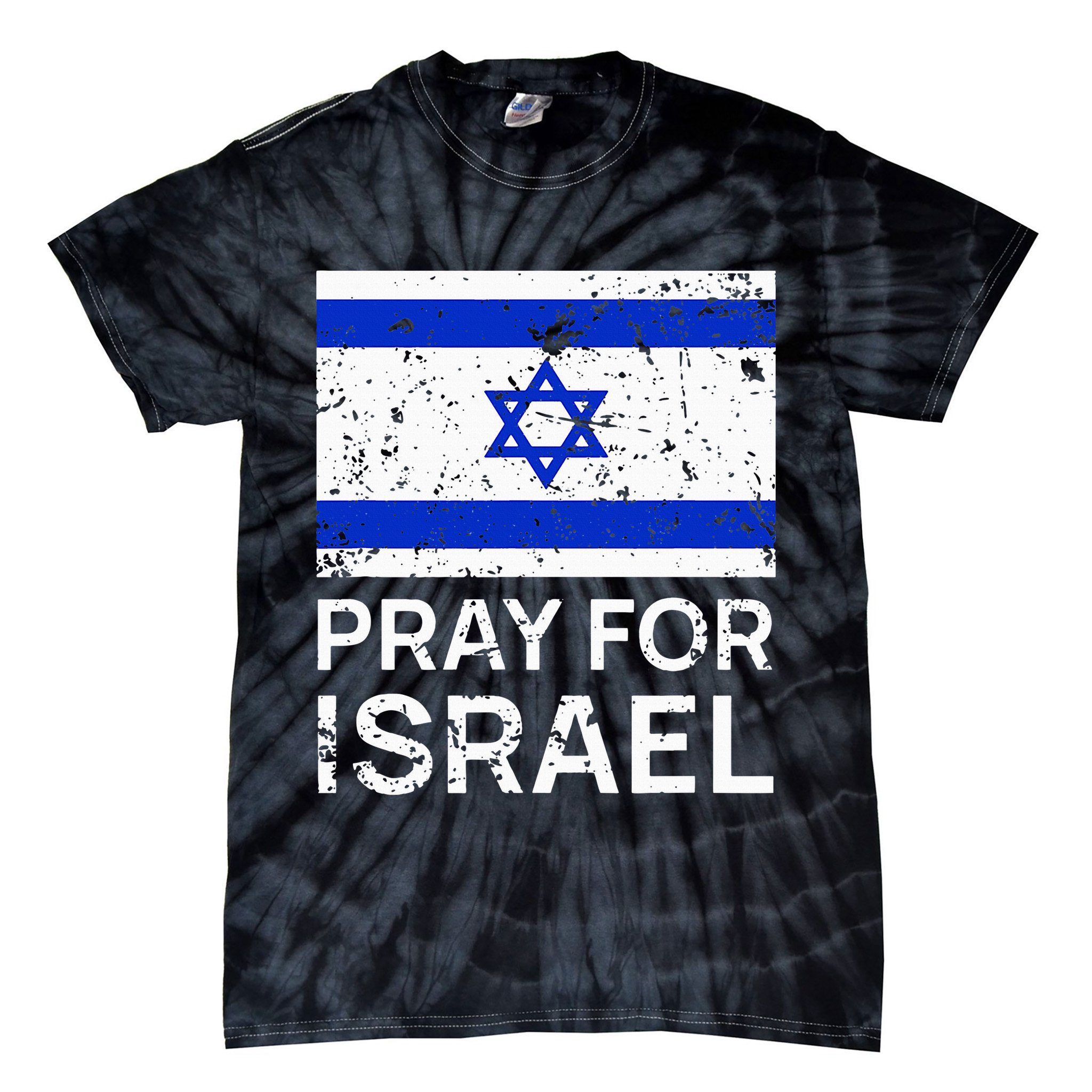 Pray for Israel 2021 Praying for Israeli Flag Tie-Dye T-Shirt