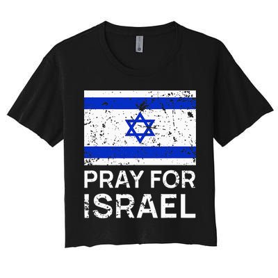 Pray for Israel 2021 Praying for Israeli Flag Crop Top