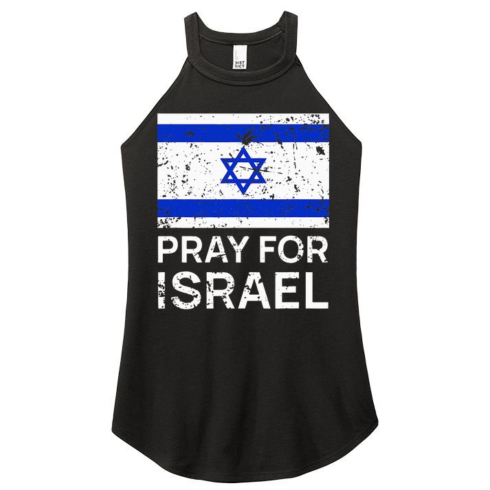 Pray for Israel 2021 Praying for Israeli Flag Women's Perfect Tri Rocker Tank