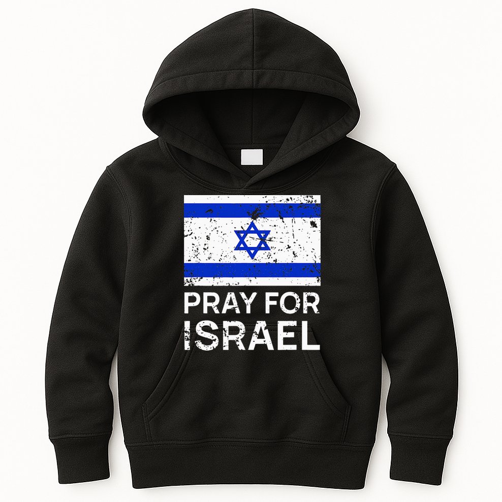 Pray for Israel 2021 Praying for Israeli Flag Kids Hoodie