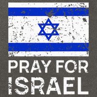 Pray for Israel 2021 Praying for Israeli Flag Cotton Canvas Backpack