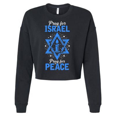 Pray For Israel Jerusalem World Peace Cropped Pullover Crew