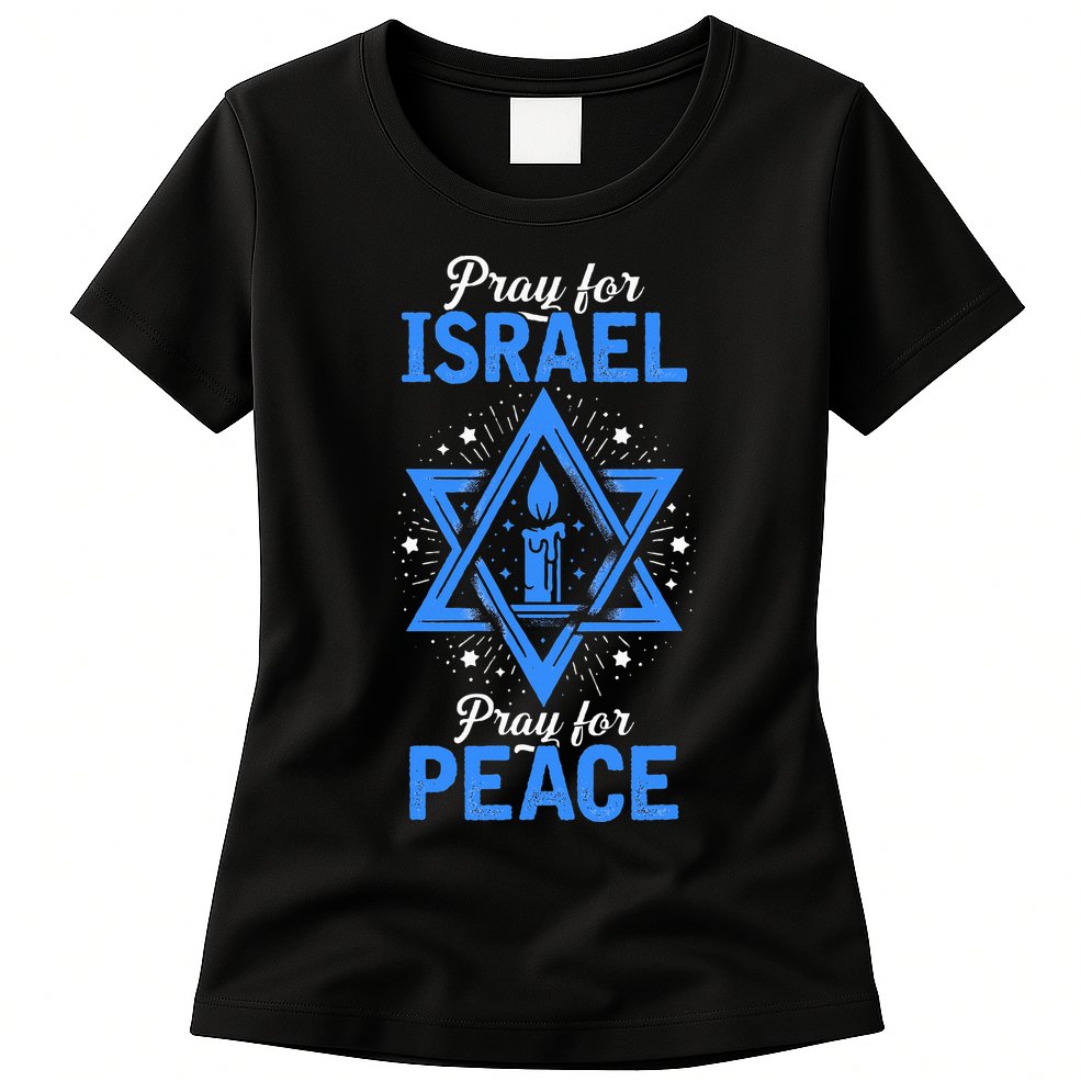 Pray For Israel Jerusalem World Peace Womens T-Shirt