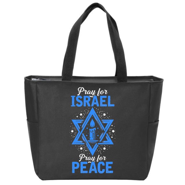 Pray For Israel Jerusalem World Peace Zip Tote Bag